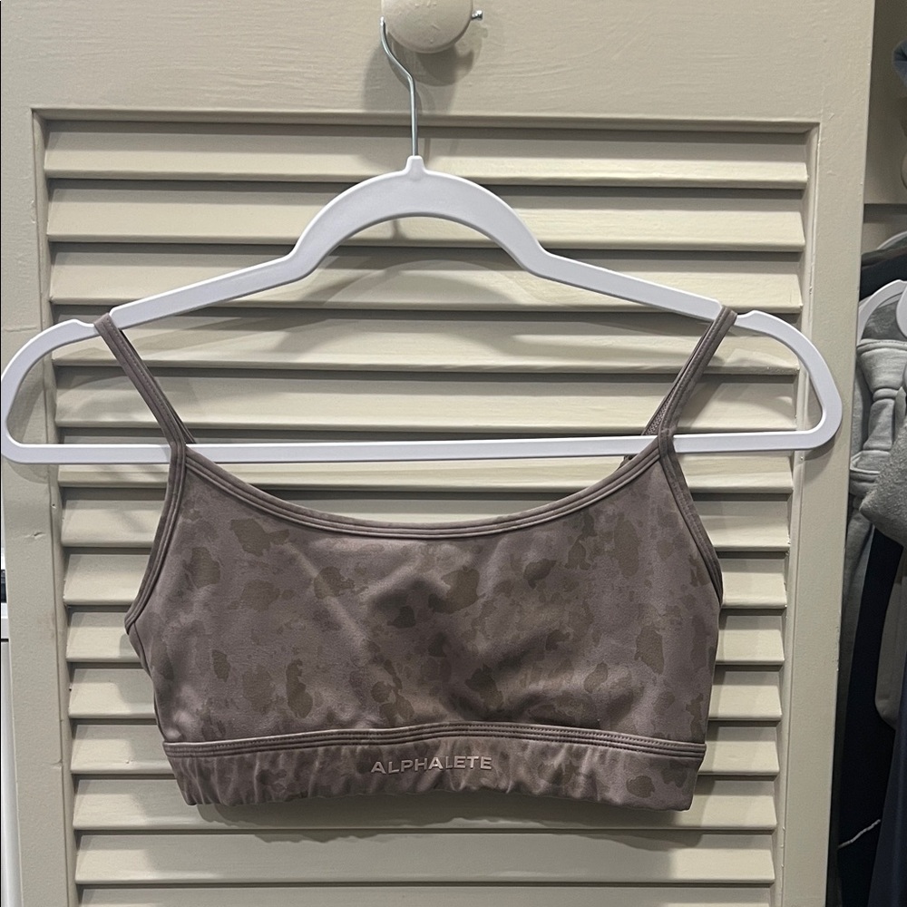Alphalete Pebble Print Brown Sports Bra